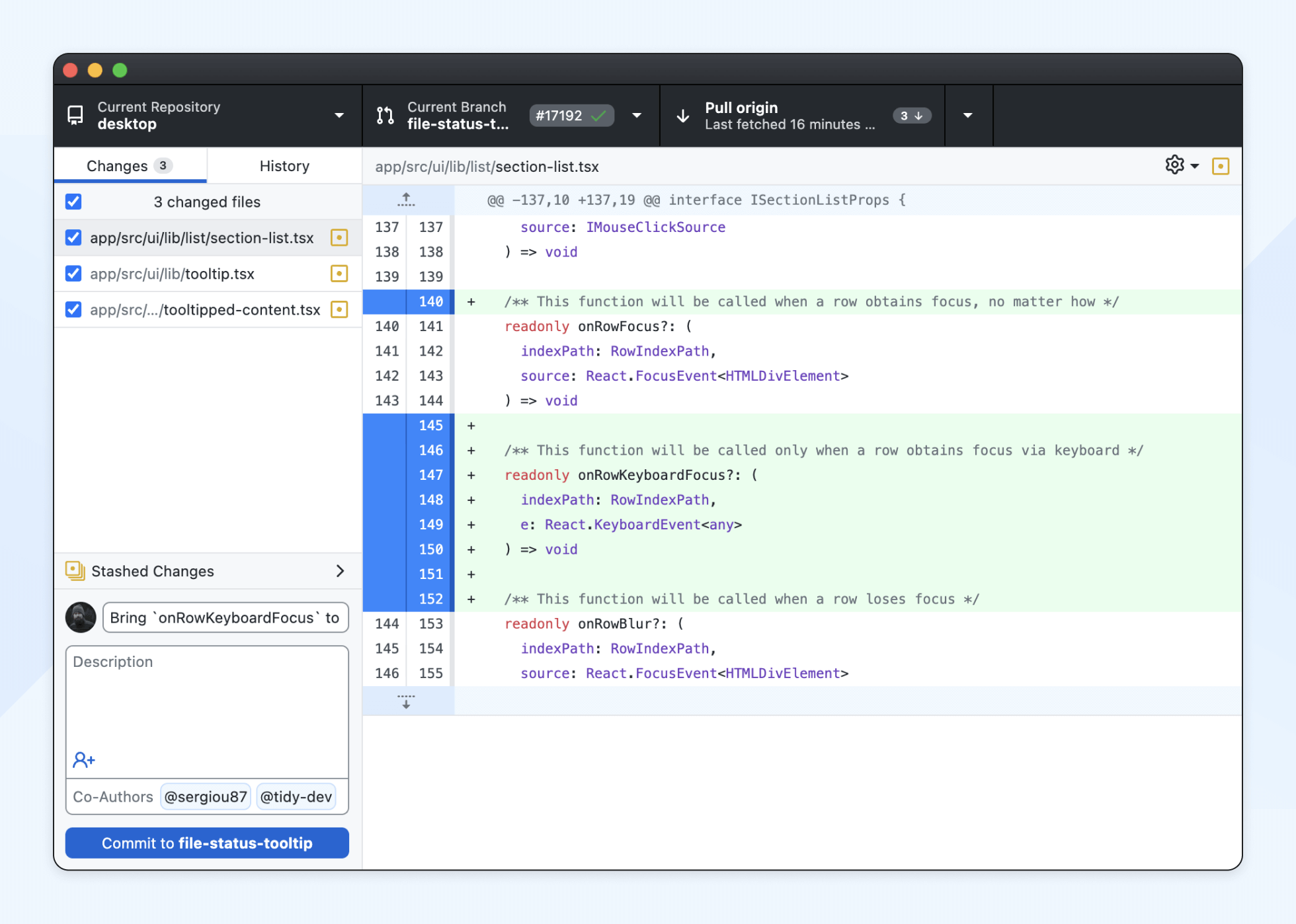 Screenshot of GitHub