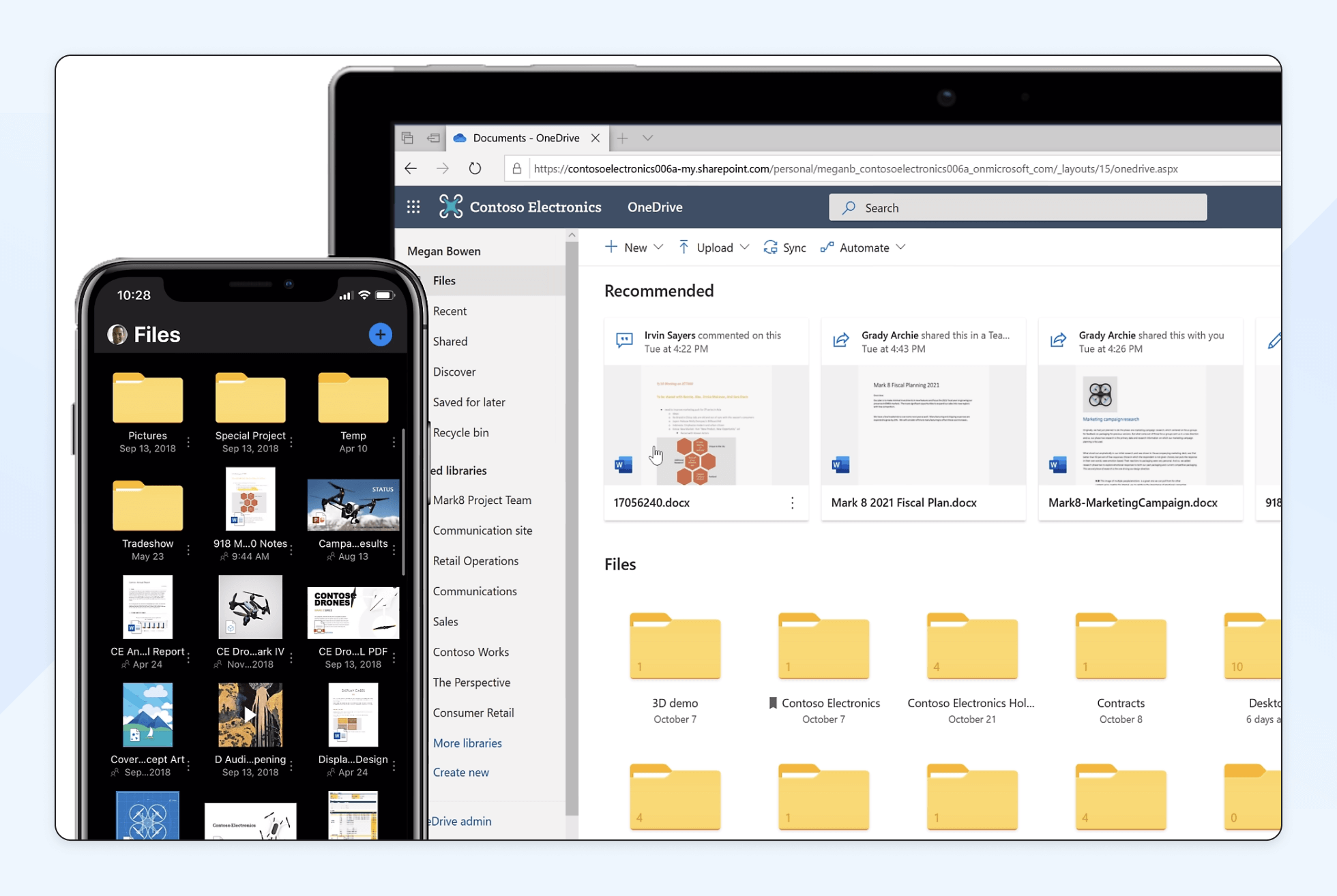 Screenshot of Microsoft OneDrive